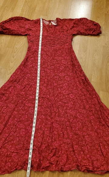 Free People Jessie Midi Dress size 0 in Red - Picture 9 of 13